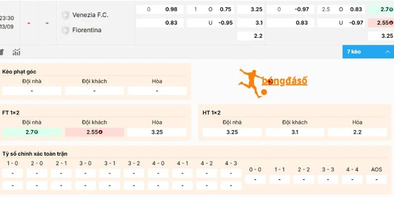 Phân tích kèo Venezia vs Fiorentina 12/09